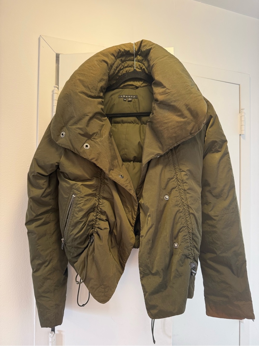 Theory Olive Green Puffer Jacket